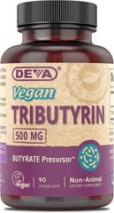 DEVA VEGAN TRIBUTYRIN, 500 MG, 90 VCAPS, USA, GUT HEALTH, Butyrate, Butyric Acid