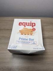 Equip Prime 20g Grass Fed Beef Protein Bars 12 CHURRO 2/27 Exp