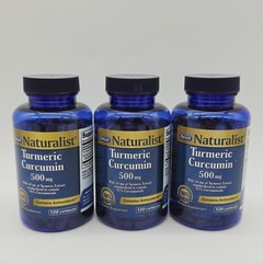 Lot Of 3 Rexall Naturalist Turmeric Curcumin 500mg (120 capsules Ea) Exp 03/2027