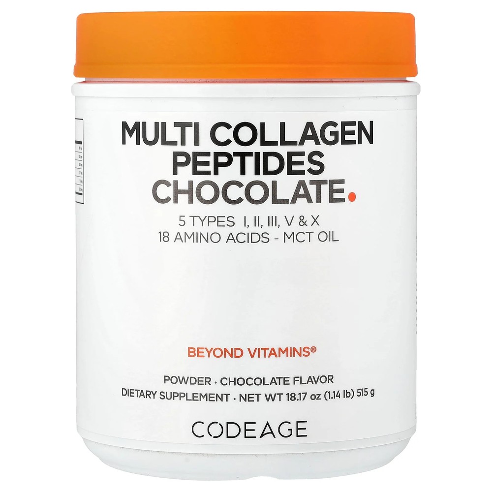 2 X Codeage, Multi Collagen Peptides Powder, Chocolate, 18.17 oz (515 g)