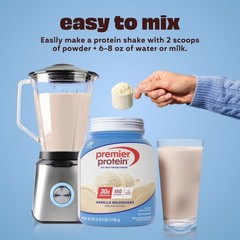 Premier Protein 100% Whey Protein Powder, Vanilla Milkshake, 30g Protein, 29 Ser