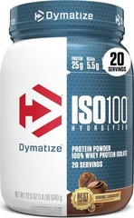 Dymatize ISO100 Whey Protein Isolate Gourmet Chocolate 20 Servings