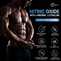 180 Nitric Oxide Booster Supplement w/ L-Arginine Premium Workout Muscle Capsule