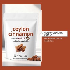 2X Ceylon Cinnamon Equivalent 7200mg Bioavailable MCT Oil 300 Softgels