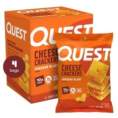 Quest Cheddar Crackers – 10g Protein Made with Real Cheese 4 Count…….