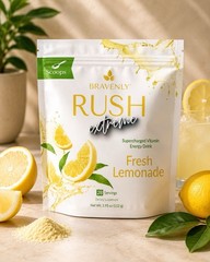 BRAVENLY RUSH Fresh Lemonade Extreme Bulk Powder 28 Serving