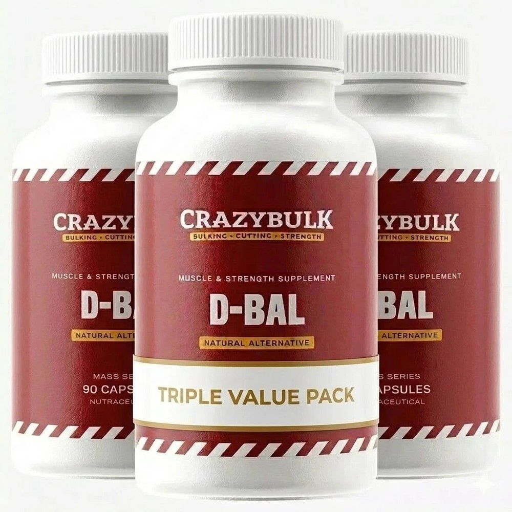 Best Supplement for Muscle Gains Crazy Bulk D BAL 90Caps Pack of 3