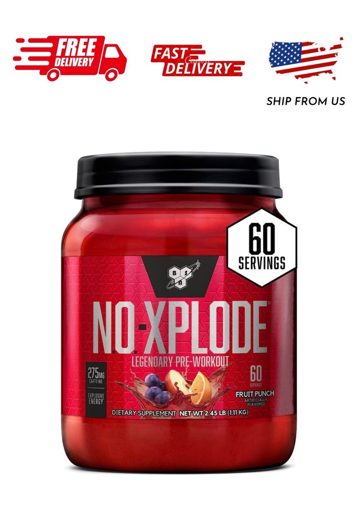 BSN N.O.-XPLODE Pre Workout Powder, Energy Supplement for Men and Women with Cre