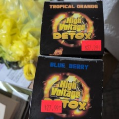 High Voltage Double Flush – one Tropical Orange plus one blue berry– 16oz Liquid