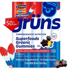 Grüns Limited Time Flavor Firecracker Sugar-Free Adult Greens – 240g/12 Servings