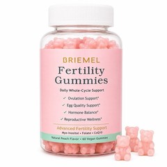 Fertility Gummies Ovulation Egg Quality Hormone Support Peach 60 Gummies