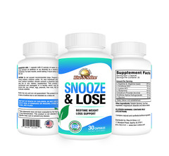 SNOOZE & LOSE Best Seller Fat Burn, Metabolism Boost PM Weight Loss Support