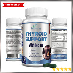 Thyroid Support with Iodine – Metabolism Booster, Energy Booster, Increase Focus