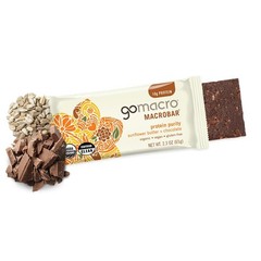 GoMacro MacroBar Organic Vegan Protein Bars Sunflower Butter + Chocolate 2.3…