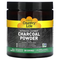 2 X Country Life, Activated Coconut Charcoal Powder, 500 mg, 5 oz (14-worldwide