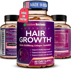 Hair Growth Vitamins for Women | Biotin 10,000mcg, Collagen & More