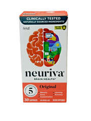 New Neuriva Brain Health Original 30 Capsules Memory Focus Pink Box