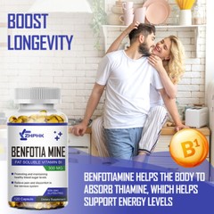 Benfotiamine 300mg 120 Veg Capsules Fat Soluble Thiamine Vitamin B1 NON-GMO