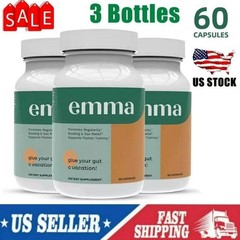 3 Pack Emma Gut Health Supplement 180 Capsules for Bloating Relief & Leaky Gut+-