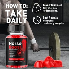 (2 Pack) Horse Boost ACV Gums Male Health Support Formula HorseBoost 120 Gummies