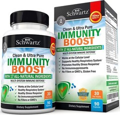 Immune Support Supplement with Vitamin C 1000mg Zinc Elderberry Extract, 90 ct