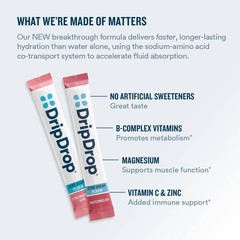 DripDrop Zero Sugar Plus Variety Pack Dietary Supplement Powder – 24ct