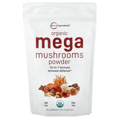 2 X Micro Ingredients, Organic Mega Mushrooms Powder, 10 oz (284 g)