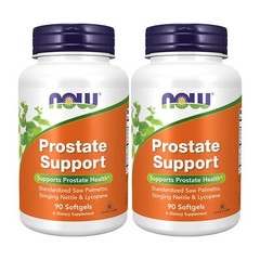 2 x NOW FOODS Prostate Support 90 SGels Saw Palmetto Stinging Nettle Lycopene