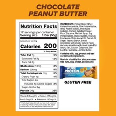 Pure Protein Bars, Chocolate Peanut Butter, 20g Protein, 1.76 oz, 12 Count