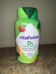 Vitafusion Vitamin D3 Gummy Vitamins Berry & Peach 150 Count EXP 12/2026