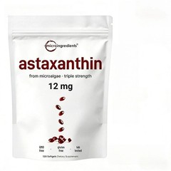 12mg Micro Ingredients Astaxanthin, Natural Tanning Support, 4 Month Supply NEW