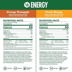 Refreshing Energy Drink Variety Pack – 8 oz Cans, Peach Mango & Orange Pineapple