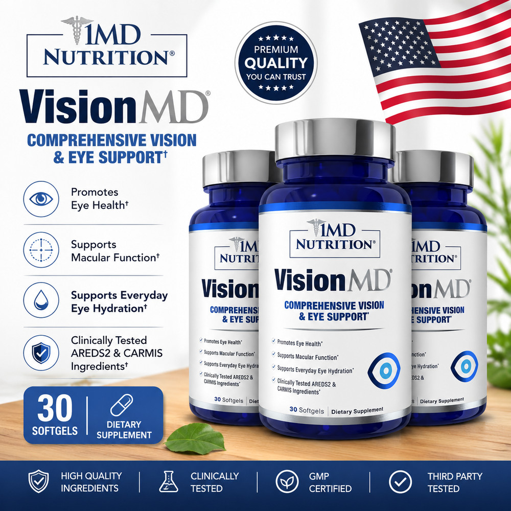 3 Pack 1MD Nutrition Vision MD Eye Vitamin CARMIS Formula – 30 Softgels | US.