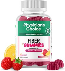 Physician’S Choice Fiber Gummies for Digestive Health & Regularity – Raspberry L