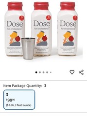 Dose for Cholesterol 3 Pack 16 oz Health & Wellness New