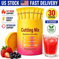 Cutting Drink Mix – Berberine+Yerba Mate, Boost Metabolism Gut Health Supplement