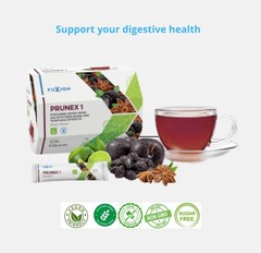 Fuxion Prunex 1 Digestive And Colon Support Supplement Prune Flavor 28 Sachets