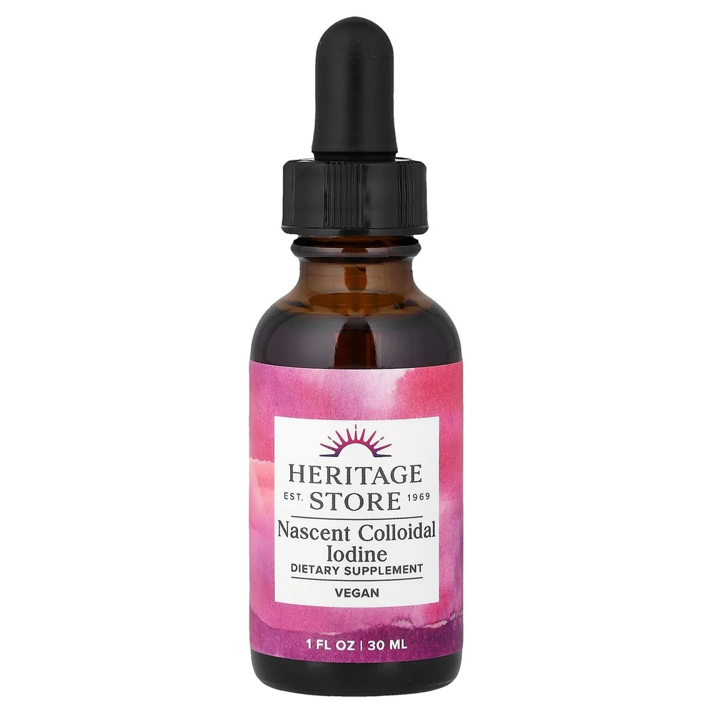2 X Heritage Store, Nascent Colloidal Iodine, 1 fl oz (30 ml)