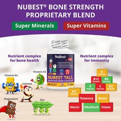 NuBest Tall Kids-Toddlers Vitamins and Kids Vitamins for Age 2 to 9 -90 Chewable