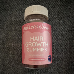 haircarebear Hair Growth Biotin 5mg Strawberry Gummies 60 No Added Allergens