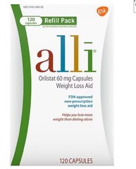 Weight Loss Diet Pills, Orlistat 60 mg Capsules 120 Count Refill Pack EXP 2/27