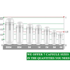 Gelatin Size 0 Separated Capsules 10,000 Count Clear Empty Capsules Separated