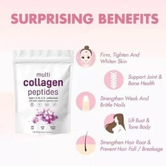 Multi Collagen Peptides Powder 1 lb Hydrolyzed Protein Peptide Type I,II,III,V,X