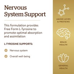 Solgar L-Tyrosine 500 mg, 100 100 Count (Pack of 1), Standard Packaging