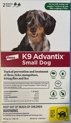 SMALL Dog Flea And Tick Killer – Elanco K9 Advantix – Small Dogs 4-10 LBS 2 Dose