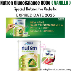 NEW Packaging Authentic Nestle Nutren Diabetic GlucoBalance Vanilla 800g x2 Tins
