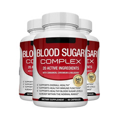 3-Pack Blood Sugar Complex – High Quality Daily Natural Blood Sugar Capsules Rel