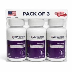 3 Pack EyePromise Restore Macular Health Supplement 180 Softgels NEW SEALED USA