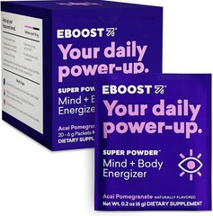 EBOOST Super Energy Powder Drink Mix, Non-GMO Electrolyte Supplement Loaded with
