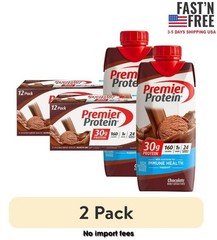 (2 pack) Premier Protein Shake, Chocolate, 30g Protein, 11 Fl Oz, 12 Ct